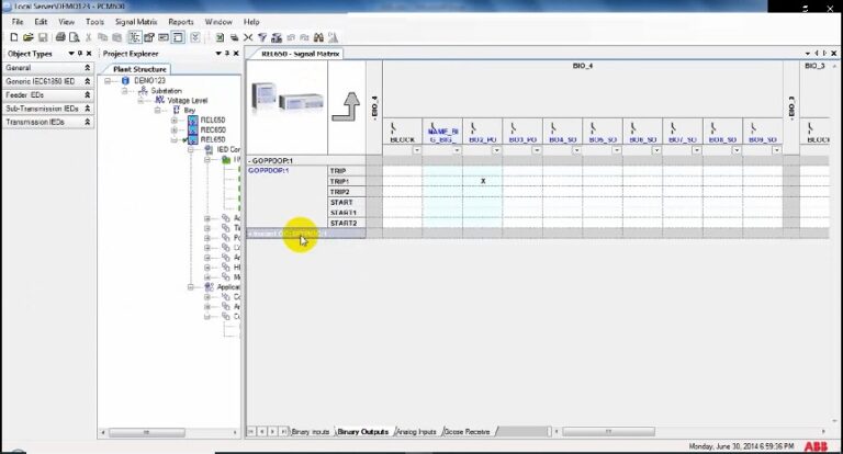 Signal Matrix tool [PCM600] – Protection Relay